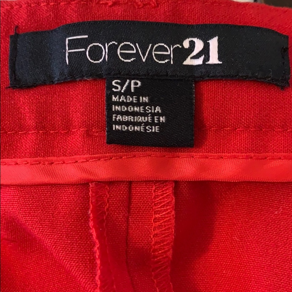 Forever 21 high rise cherry red shorts size S/P - Picture 4 of 4